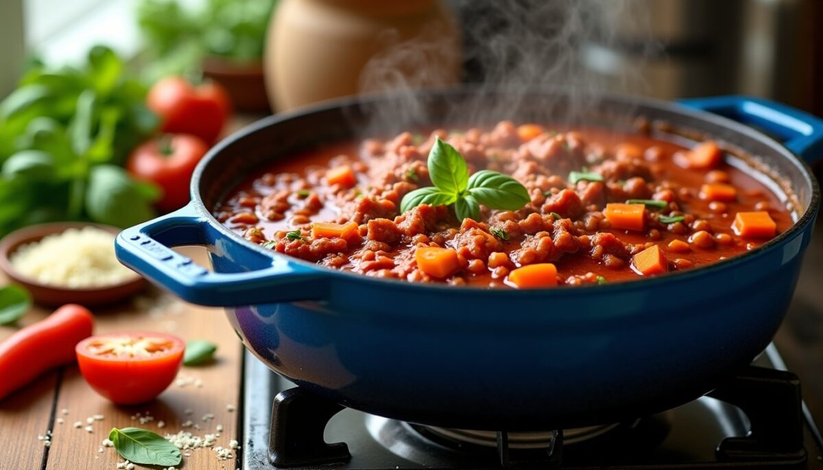 La recette authentique de la sauce bolognaise façon grand-mère, mijotée avec amour La recette authentique de la sauce bolognaise façon grand-mère, mijotée avec amour